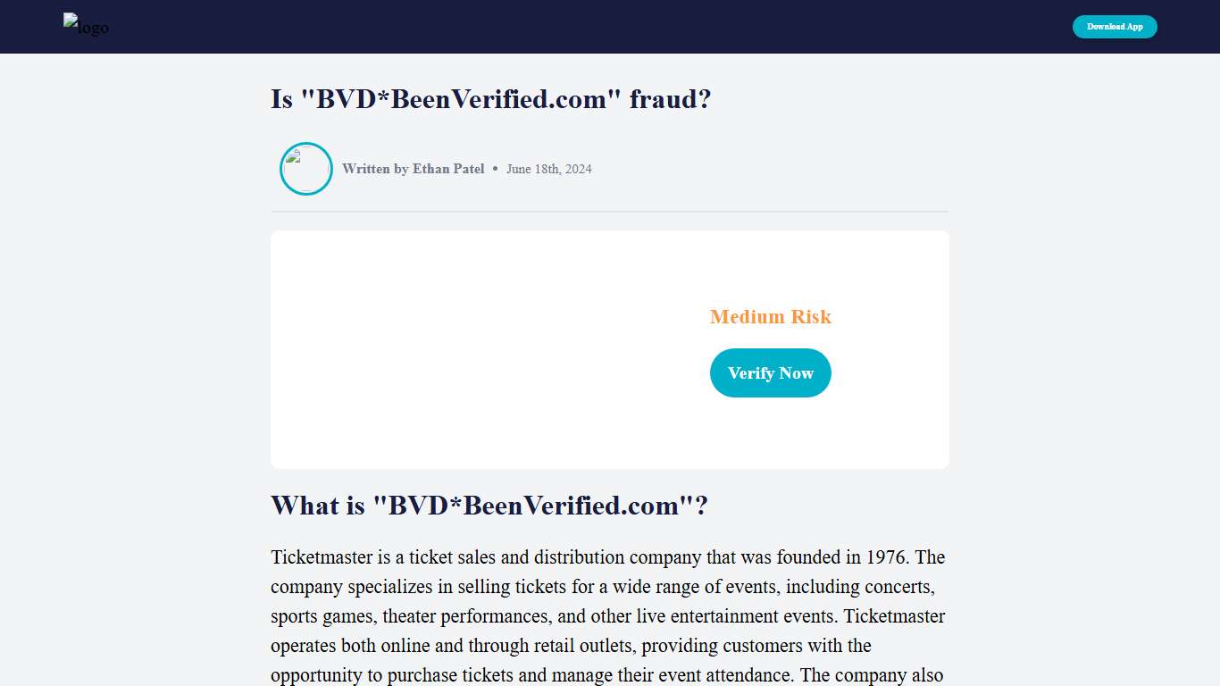 Is BVD*BeenVerified.com on my credit card statement fraud? | SimplyWise