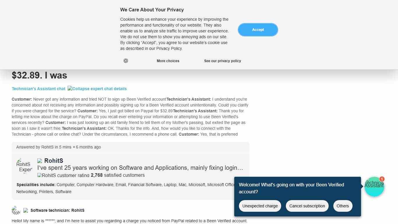 Q&A: Unexpected Charge from BeenVerified - Help!